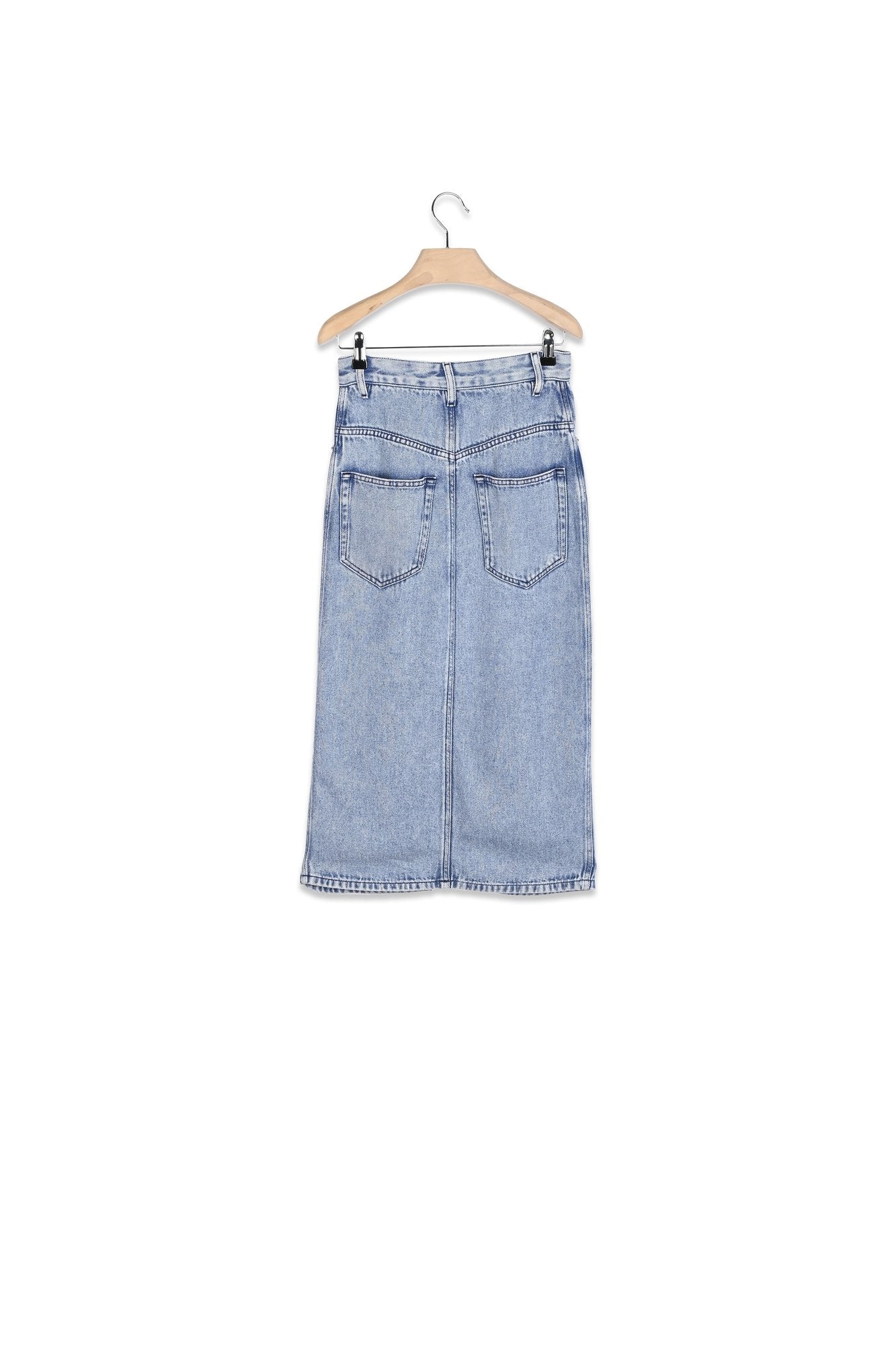JUPE MIDI EN DENIM TILAURIA Isabel Marant seconde vie