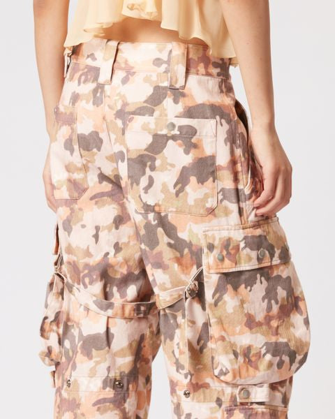 PANTALON EN COTON IMPRIMÉ ELORE Faume - seconde main