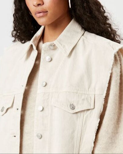 VESTE SANS MANCHES EN DENIM TYRA Isabel Marant seconde vie
