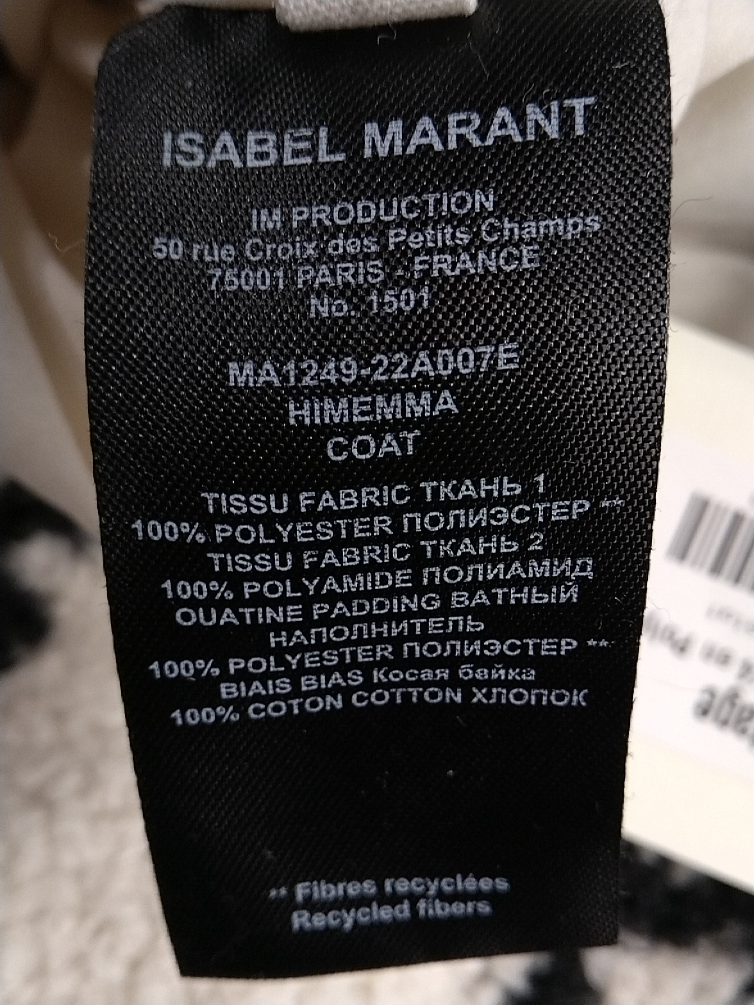 Manteau - Polyester Isabel Marant seconde vie