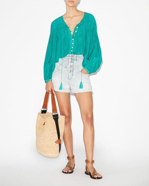 HAUT EN COTON UNI ABADI Faume - seconde main