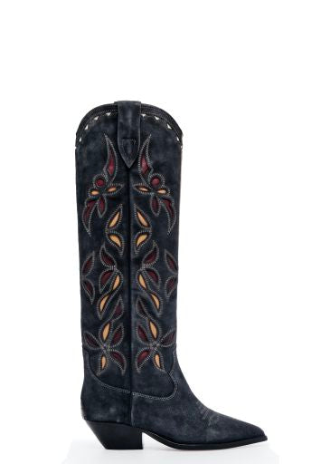 BOTTES EN VEAU VELOURS DENVEE Isabel Marant seconde vie
