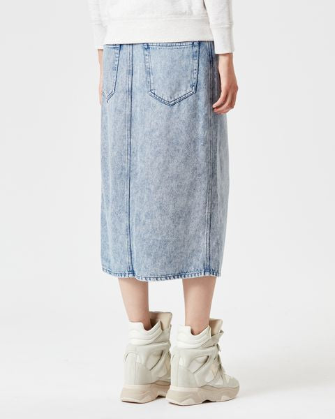 JUPE MIDI EN DENIM TILAURIA Isabel Marant seconde vie