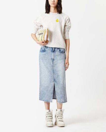 JUPE MIDI EN DENIM TILAURIA Isabel Marant seconde vie