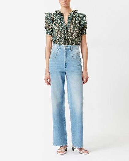 PANTALON EN DENIM DILESKOA Faume - seconde main