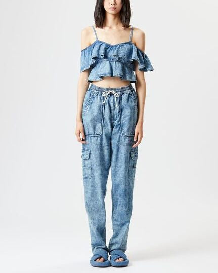 PANTALON EN CHAMBRAY VIAMAO Isabel Marant seconde vie