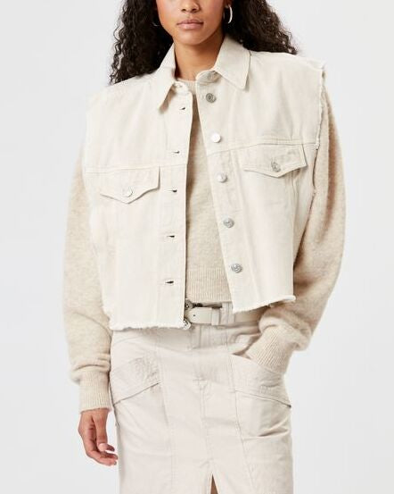 VESTE SANS MANCHES EN DENIM TYRA Isabel Marant seconde vie
