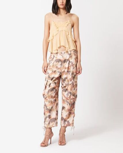 PANTALON EN COTON IMPRIMÉ ELORE Faume - seconde main