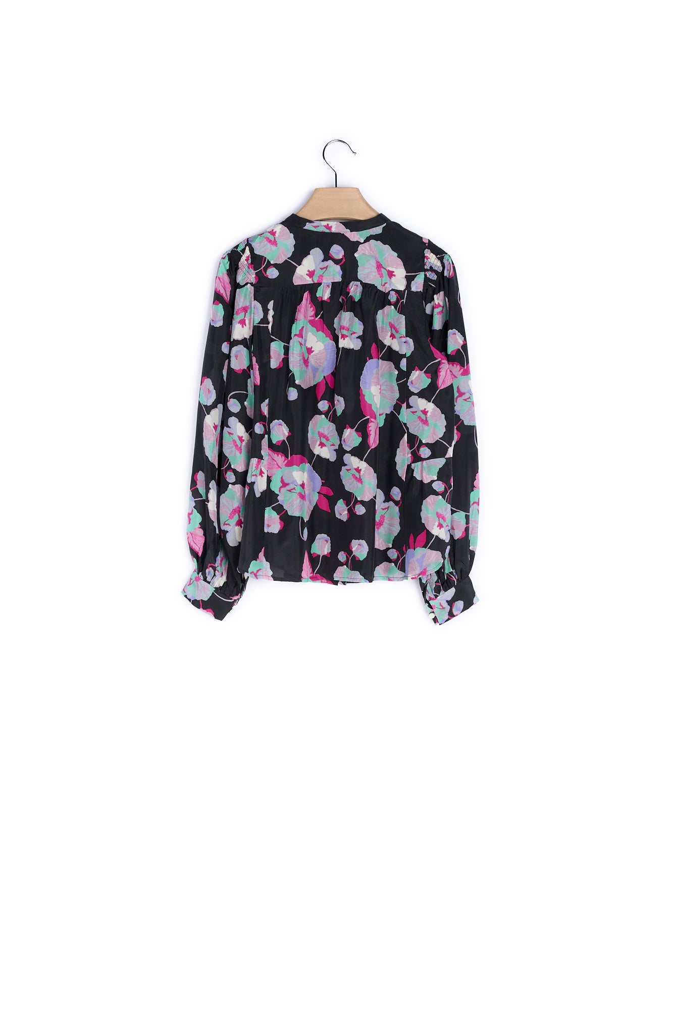 Chemise boutonnée col rond manches longues - 36 Isabel Marant seconde vie