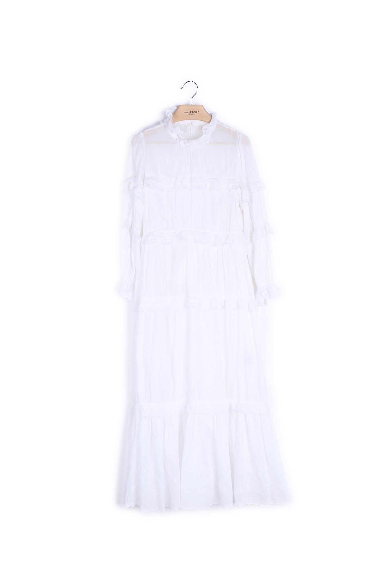 Robe longue effet voile col serré manches longues - 38 Isabel Marant seconde vie