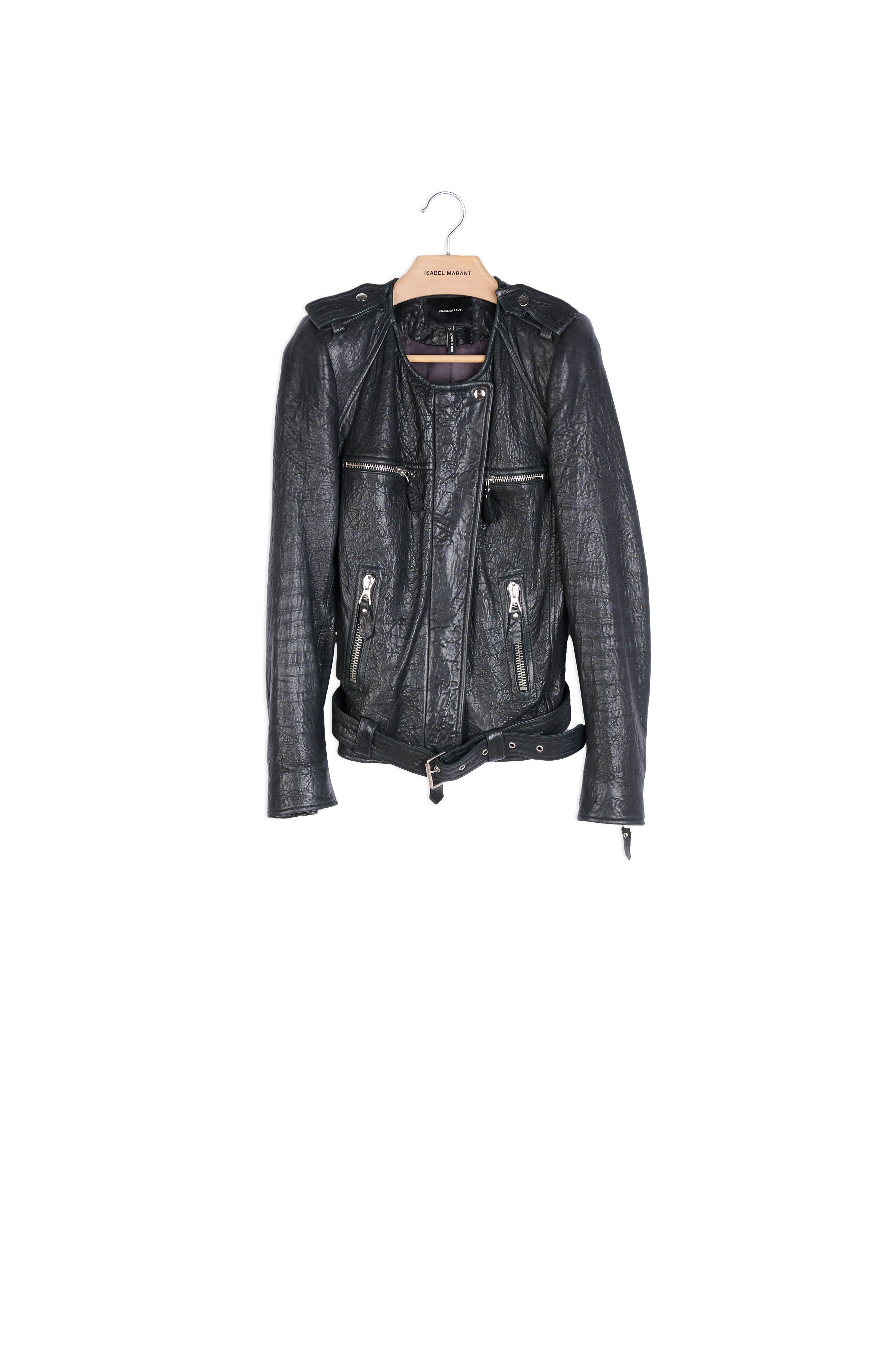 Veste en cuir d'agneau - 38 Isabel Marant seconde vie