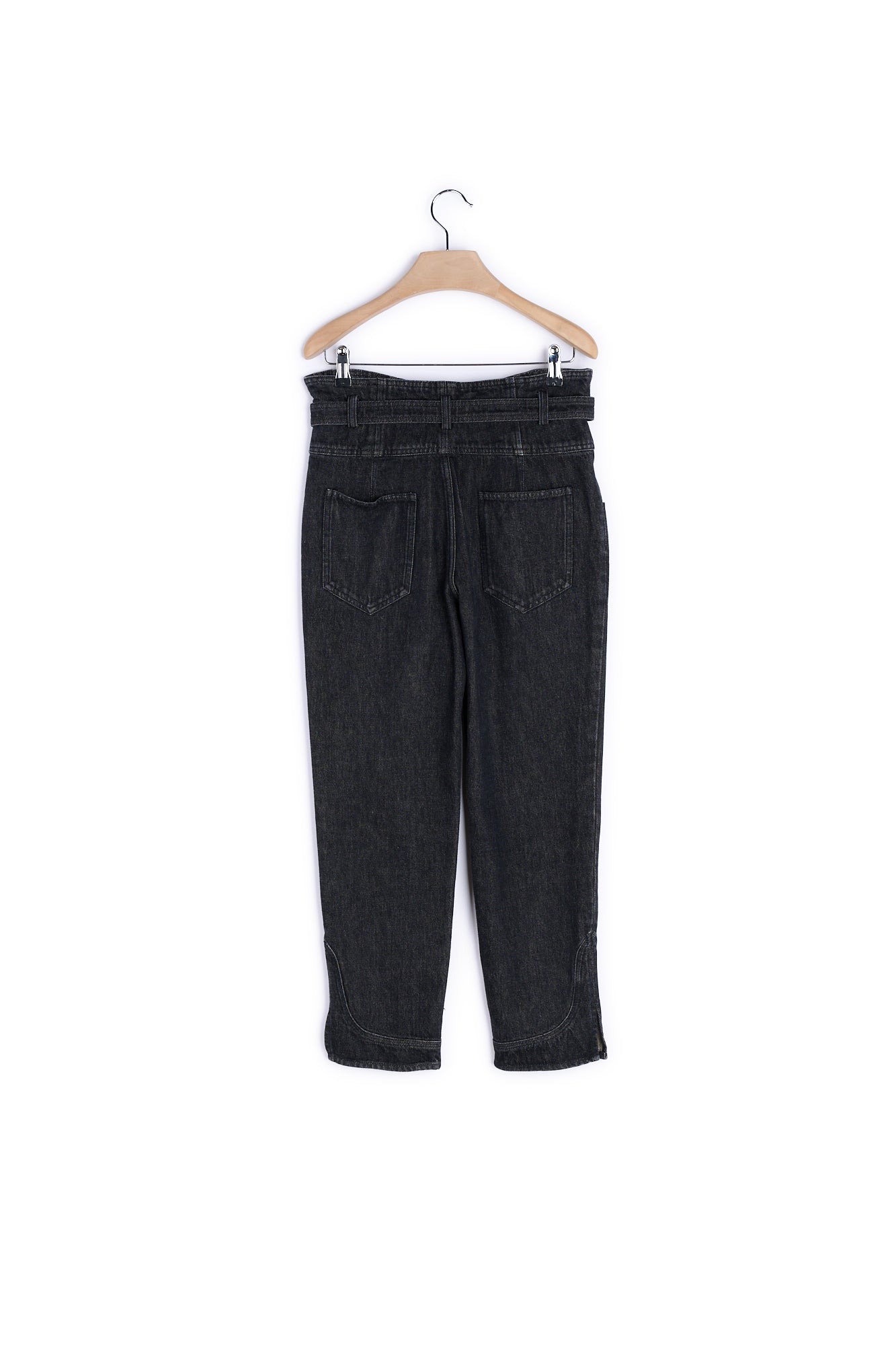Jean Taille Haute Avec Ceinture Coton Isabel Marant seconde vie