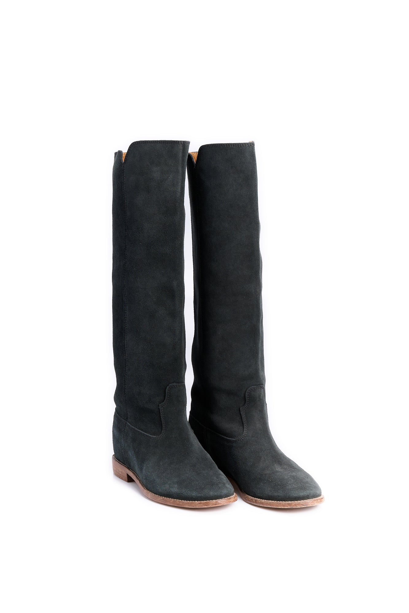 Bottes Grises En Daim Isabel Marant seconde vie