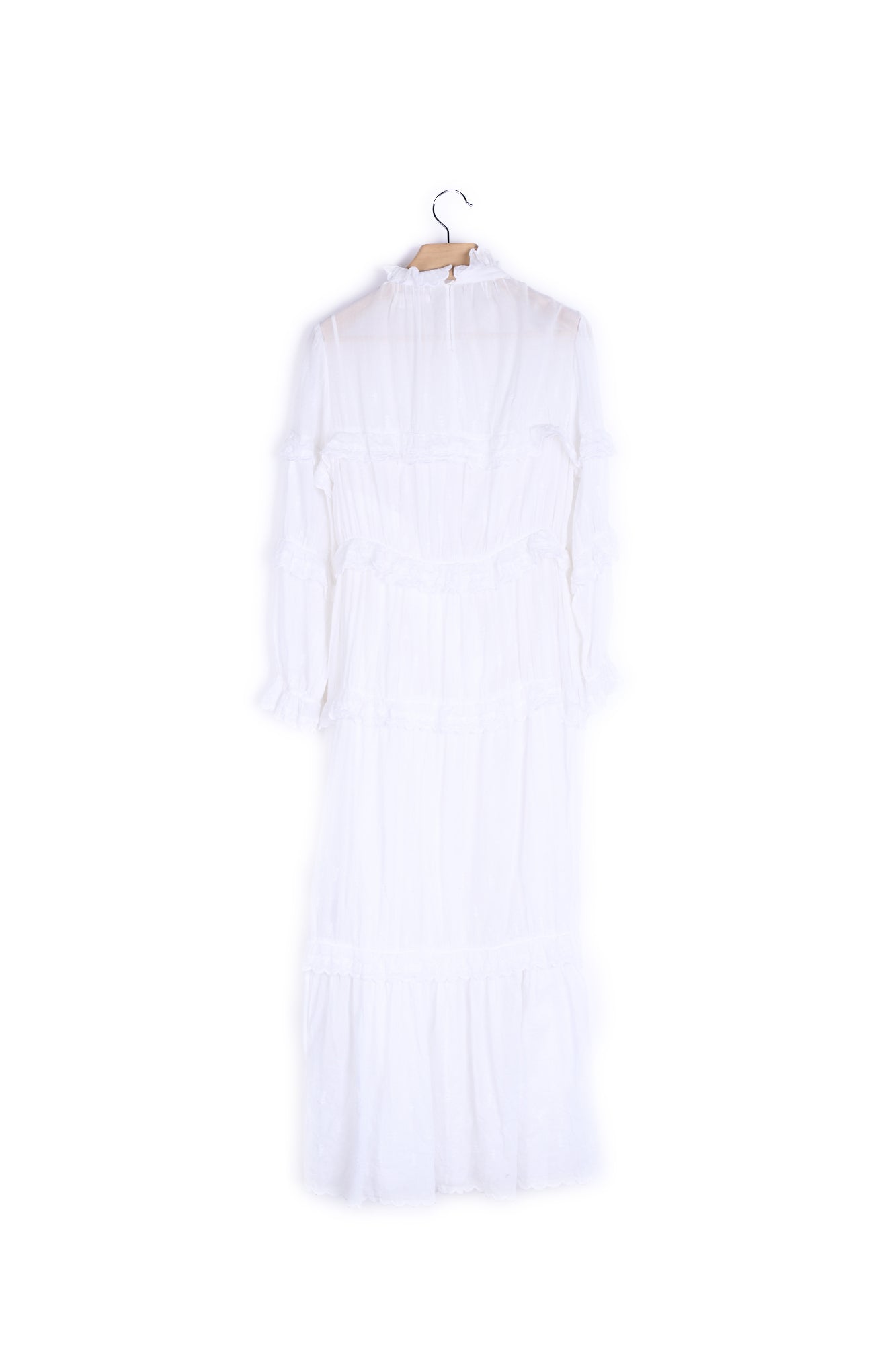 Robe longue effet voile col serré manches longues - 38 Isabel Marant seconde vie