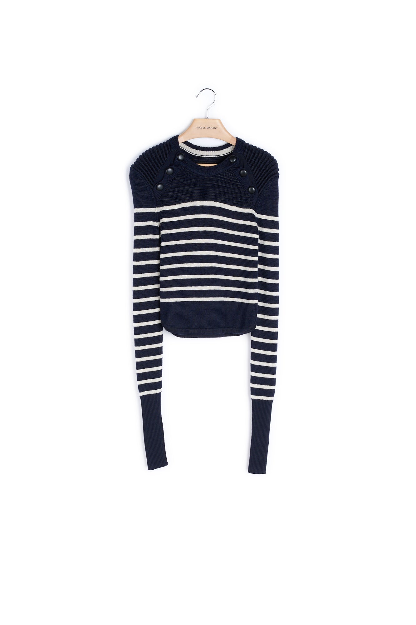 Pull Col Rond Manches Longues Laine Faume - seconde main