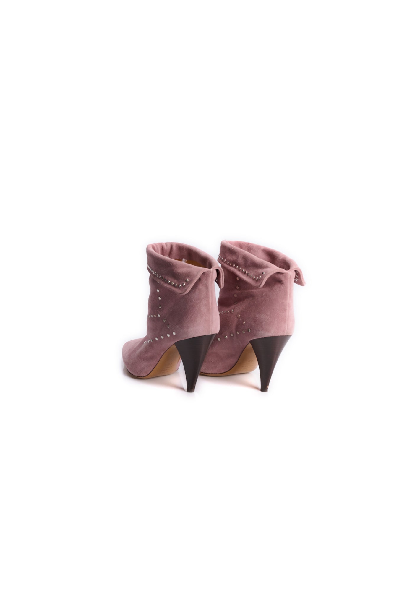 Bottines en cuir velours Isabel Marant seconde vie