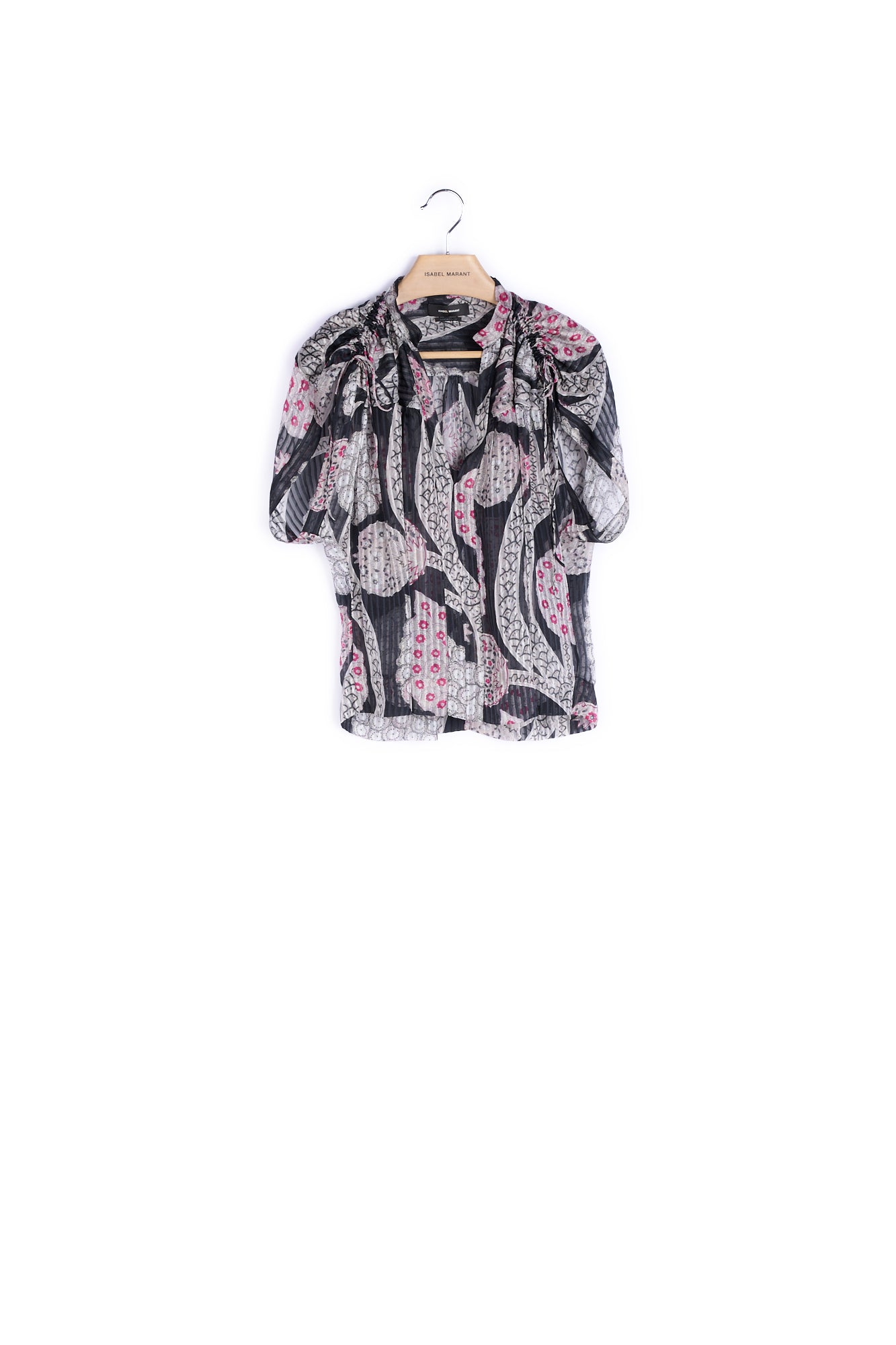 Haut Effet Drapé Col En V Manches Courtes Isabel Marant seconde vie