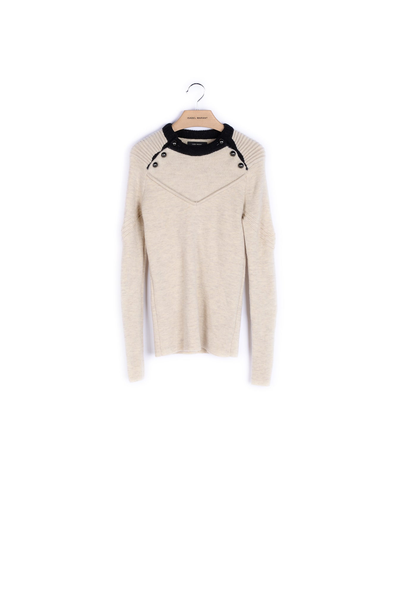 Pull col rond manches longues Laine - 38 Isabel Marant seconde vie