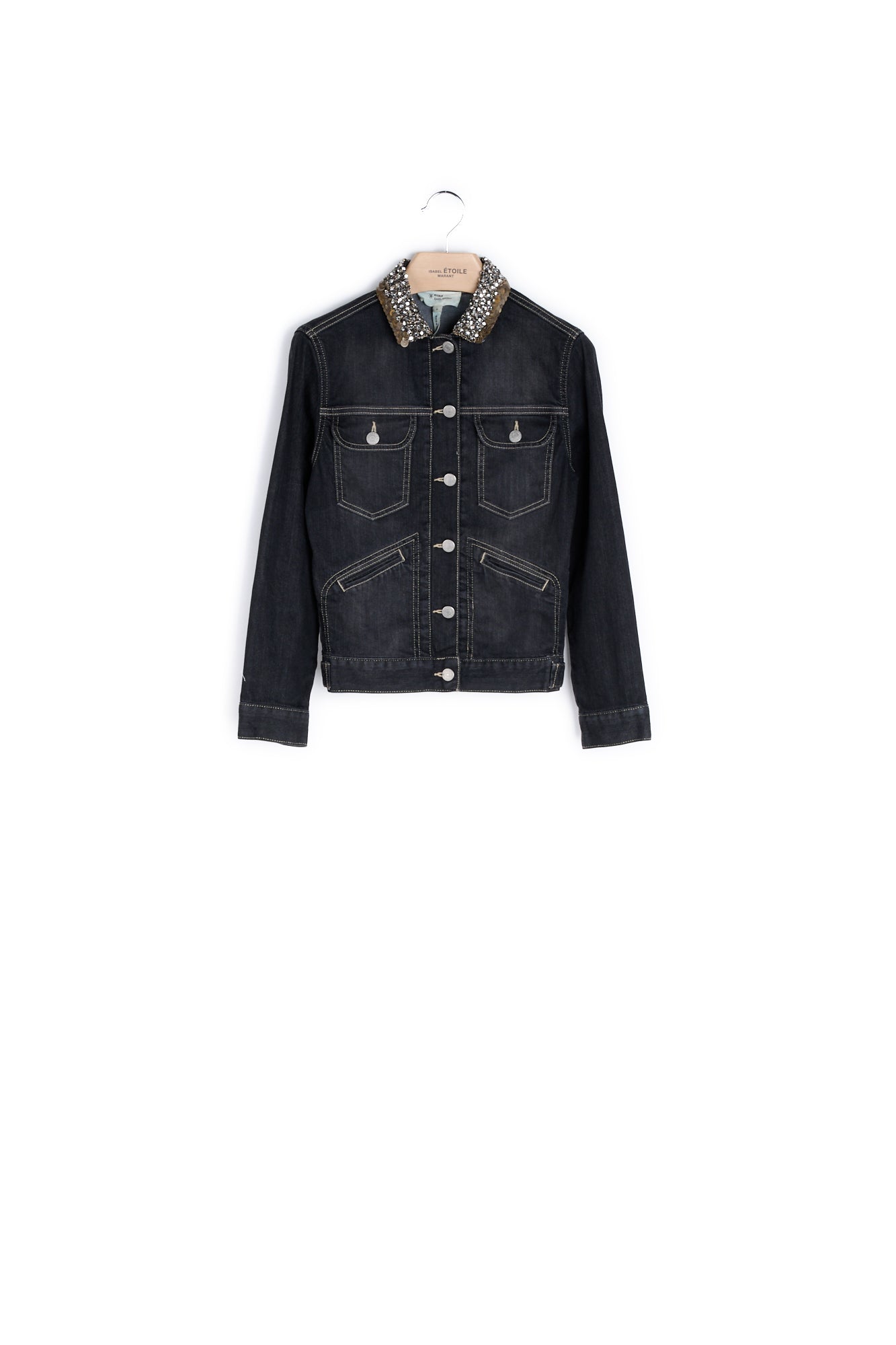 Veste Denim Manches Longues Coton Isabel Marant seconde vie