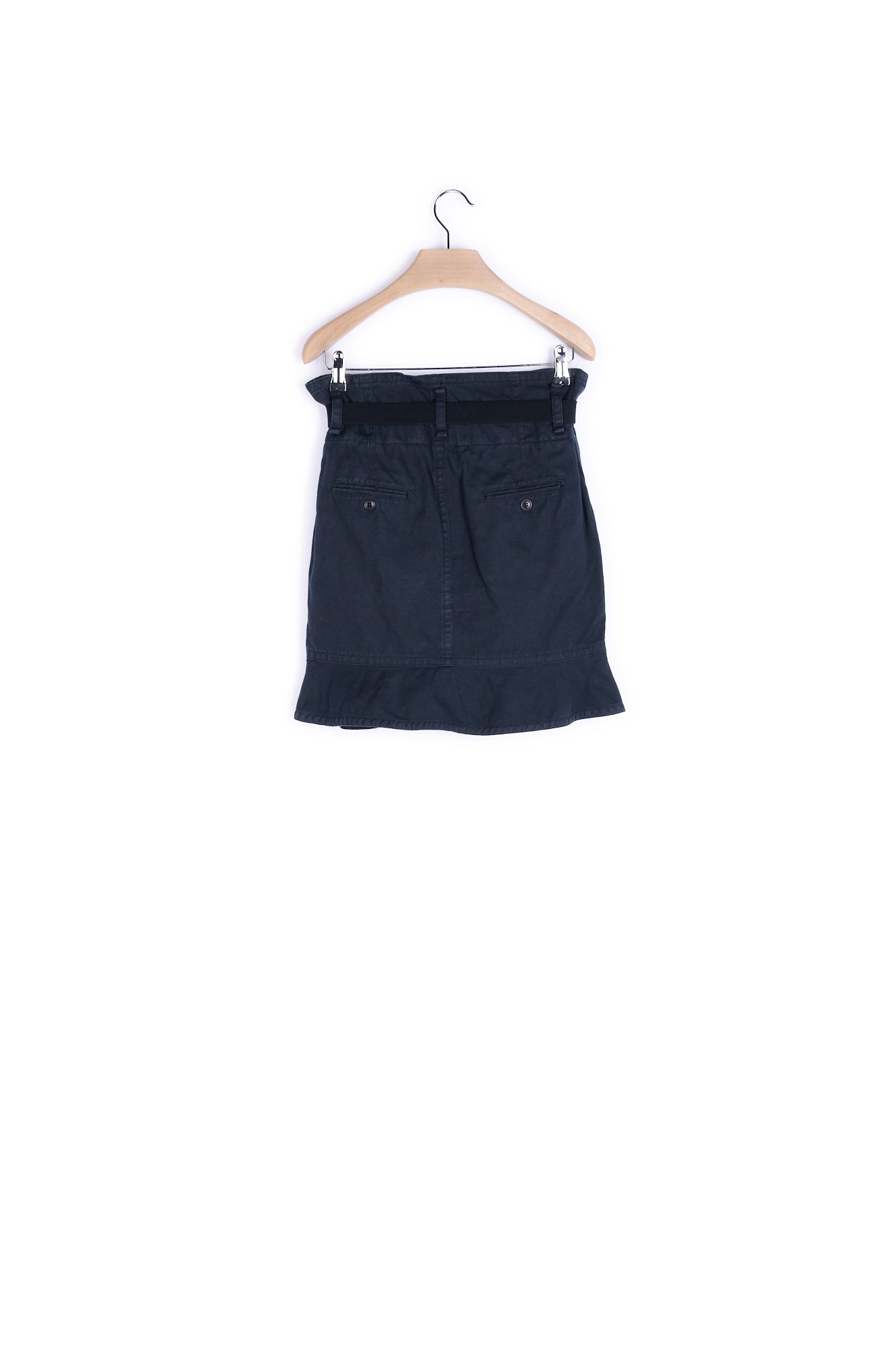 Jupe courte grandes poches et ceinture - 36 Isabel Marant seconde vie