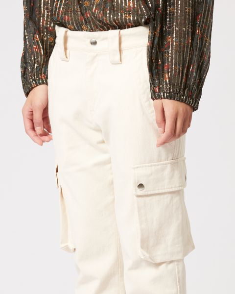 PANTALON EN COTON EVALIA Faume - seconde main