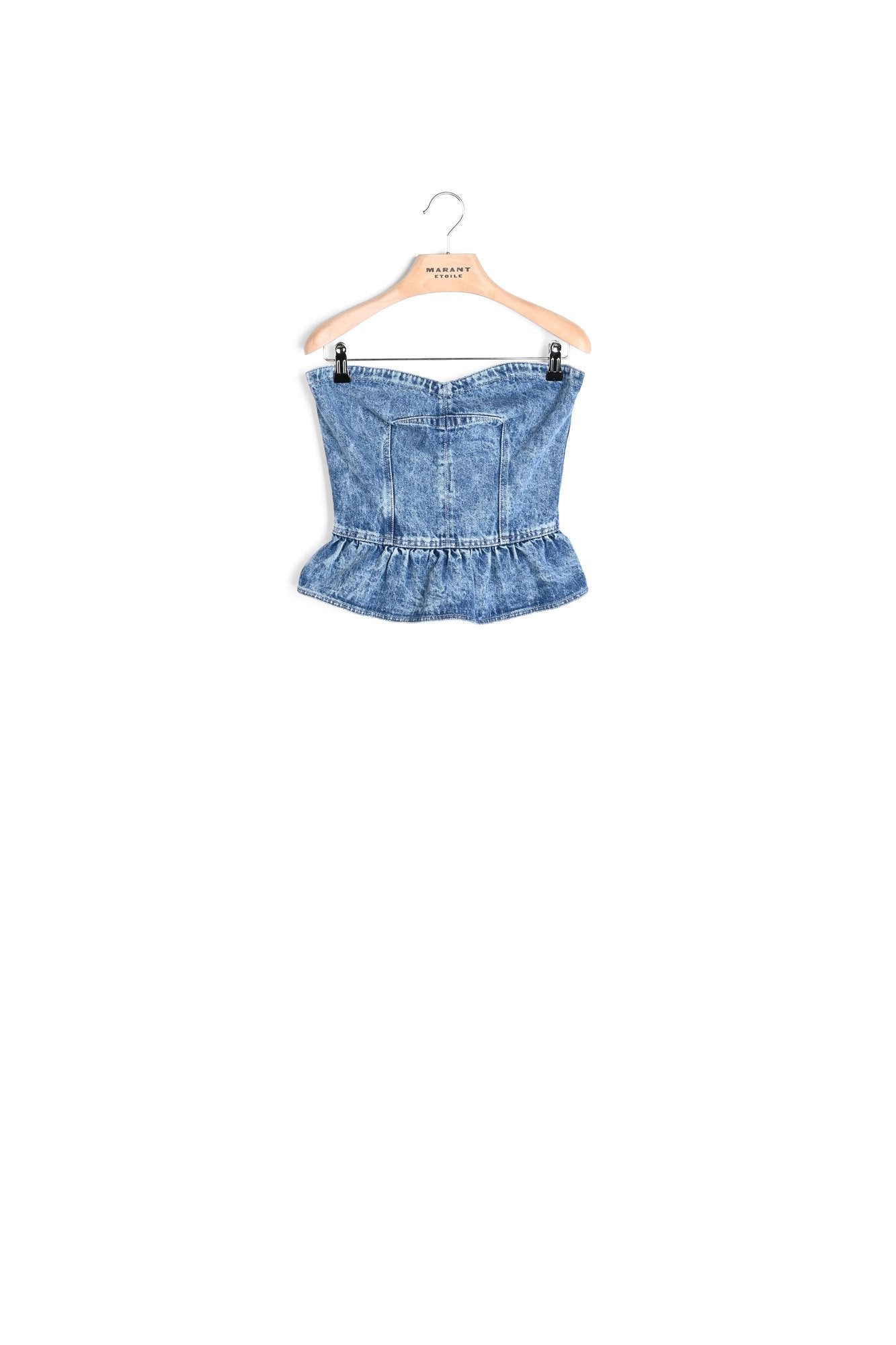 HAUT BUSTIER EN DENIM SOLIZINIA Faume - seconde main
