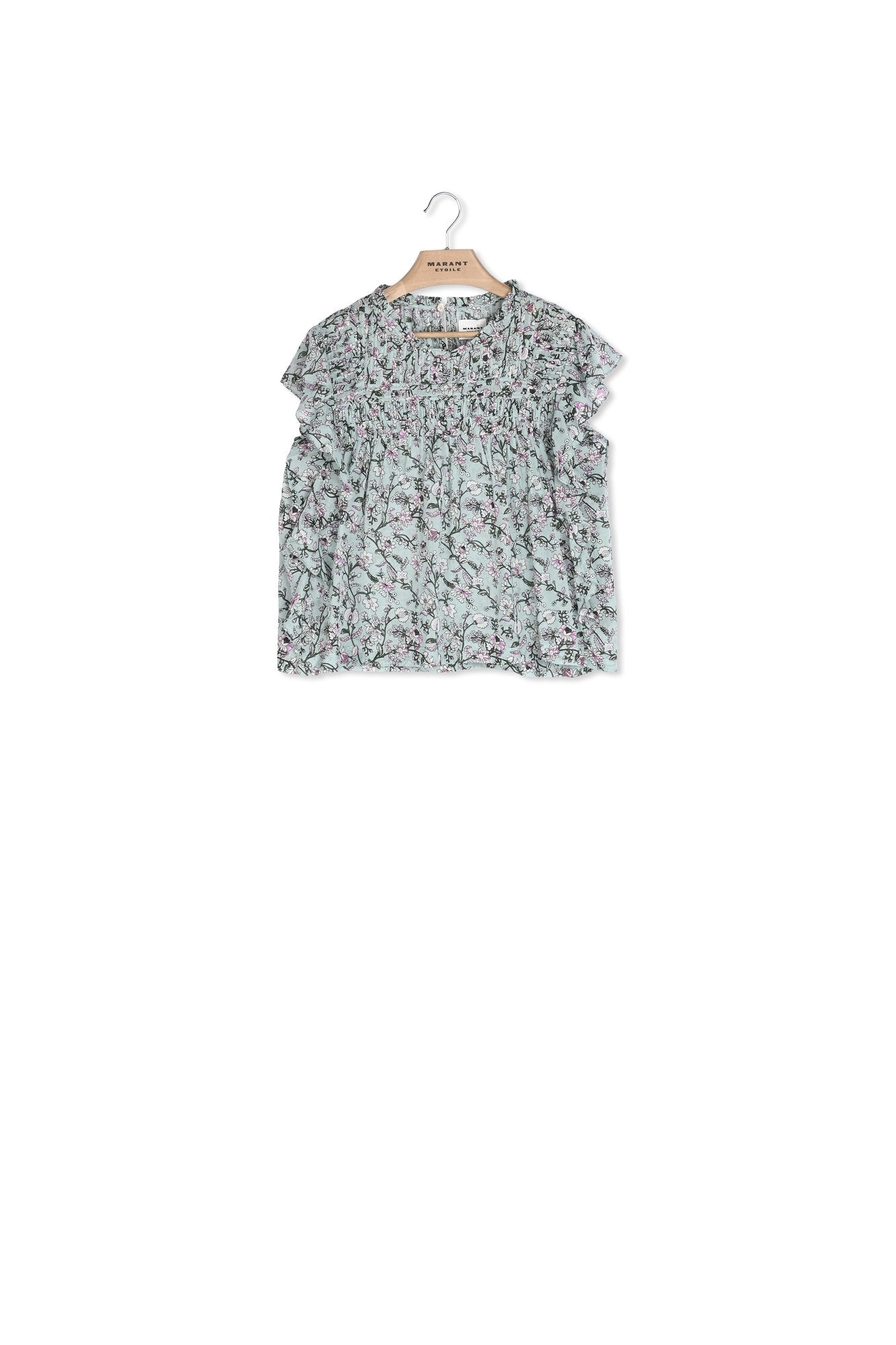 HAUT EN VOILE DE COTON IMPRIMÉ LAYONA Faume - seconde main