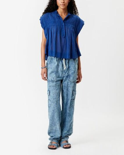 HAUT EN VOILE DE COTON LEAZA Faume - seconde main