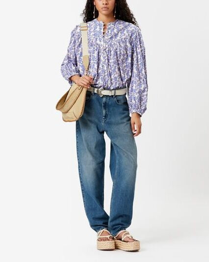 TOP  PRINTED FLEURI SALIKA Faume - seconde main