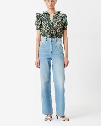 PANTALON EN DENIM DILESKOA Faume - seconde main
