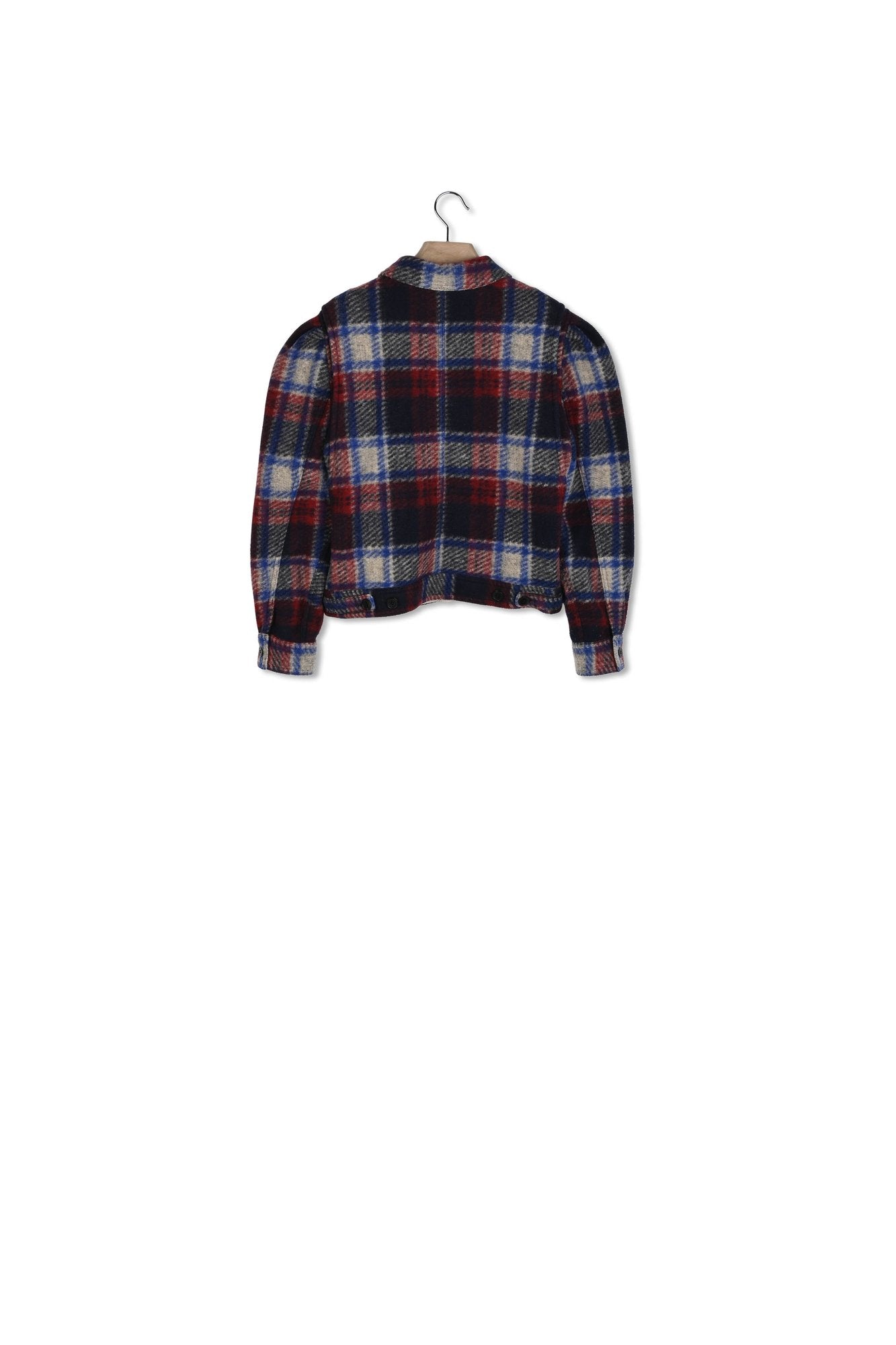 MANTEAU COURT À CARREAUX LEIKO Faume - seconde main