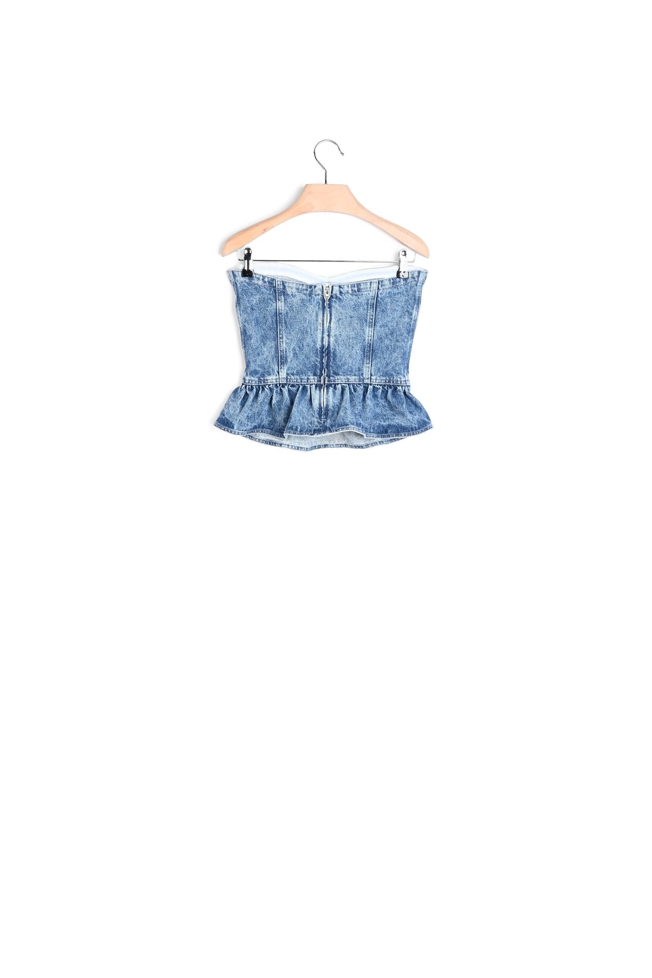 HAUT BUSTIER EN DENIM SOLIZINIA Faume - seconde main