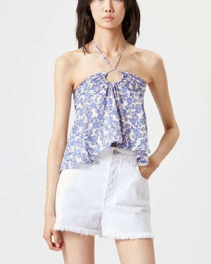 TOP  PRINTED FLEURI GABAO Faume - seconde main