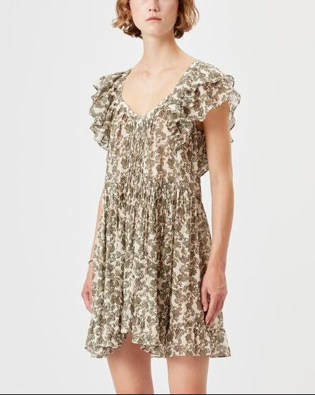 DRESS  PRINTED GODRANA Faume - seconde main