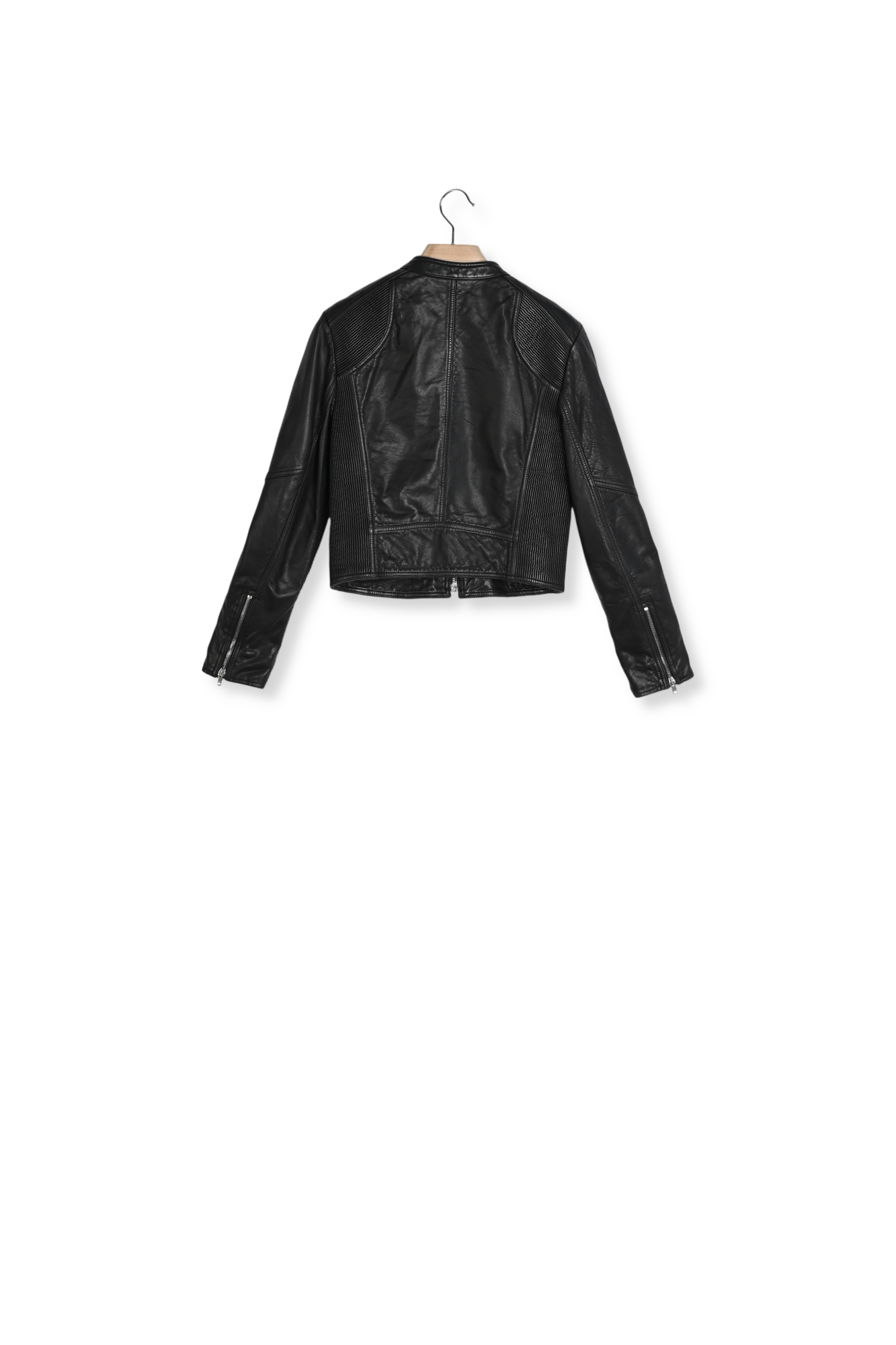 VESTE EN CUIR D'AGNEAU LEYS Faume - seconde main