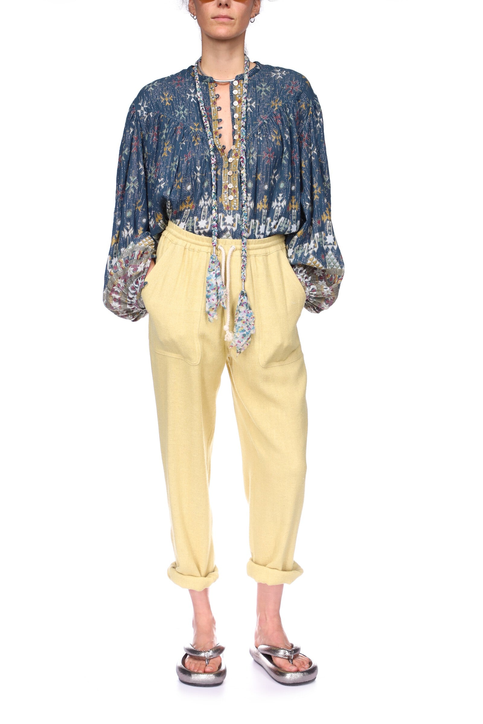 HAUT EN COTON IMPRIMÉ SALIKA Faume - seconde main