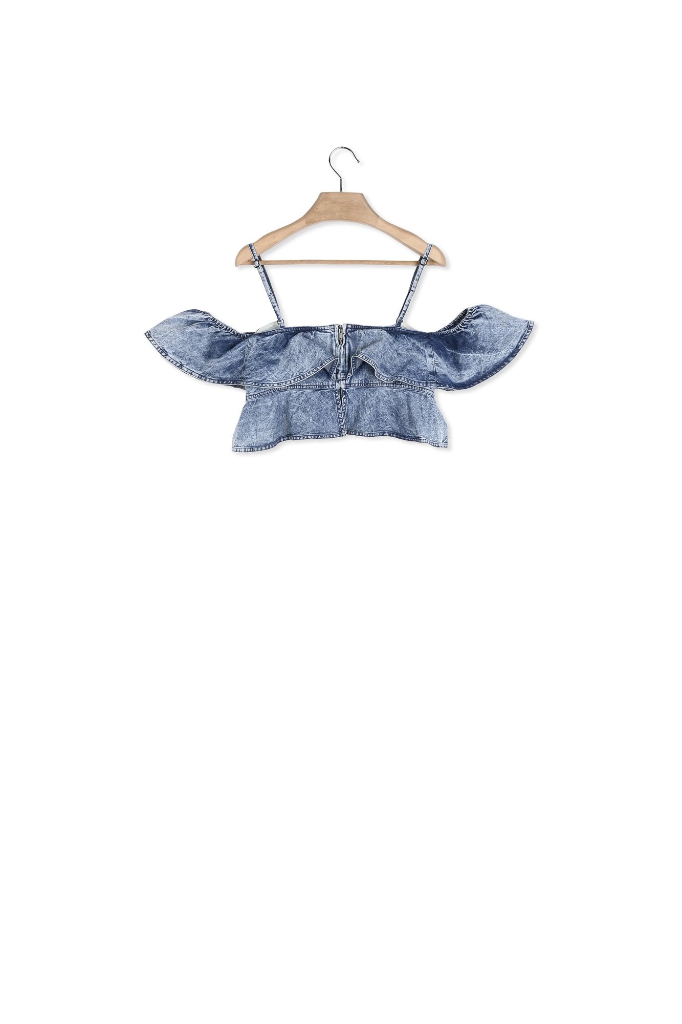 HAUT COURT EN CHAMBRAY VOLOTEO Faume - seconde main