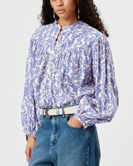 TOP  PRINTED FLEURI SALIKA Faume - seconde main