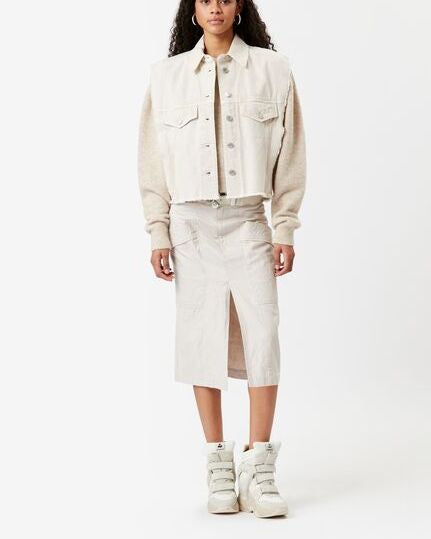 VESTE SANS MANCHES EN DENIM TYRA Faume - seconde main