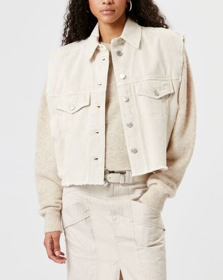 VESTE SANS MANCHES EN DENIM TYRA Faume - seconde main