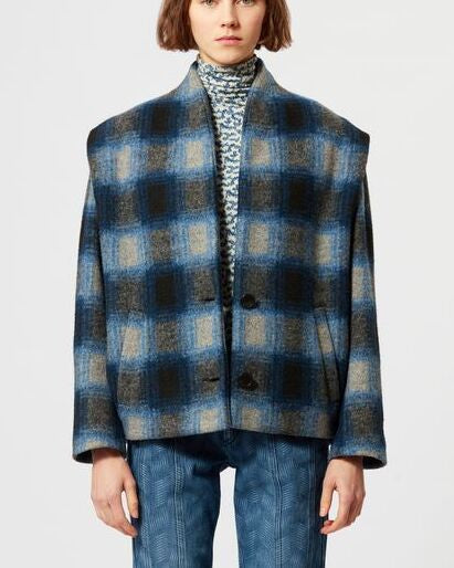 VESTE EN POLYESTER À CARREAUX DROGO Faume - seconde main