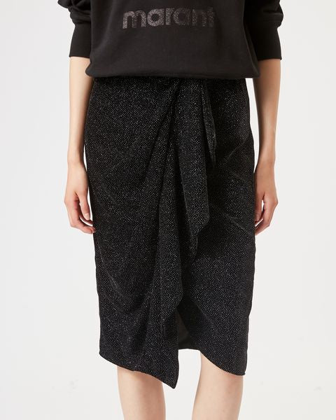 JUPE MIDI EN VELOURS ALYSSA Faume - seconde main