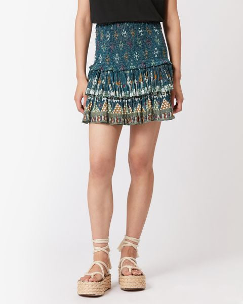 JUPE COURT EN COTON ET LUREX NAOMI Faume - seconde main