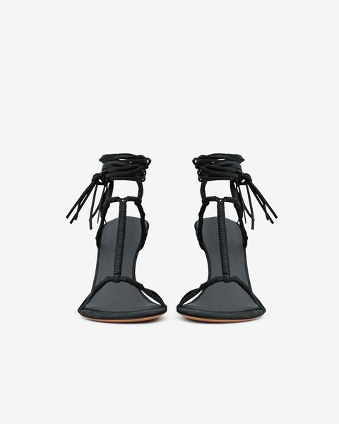 SANDALES EN CUIR VELOURS ARJA Faume - seconde main