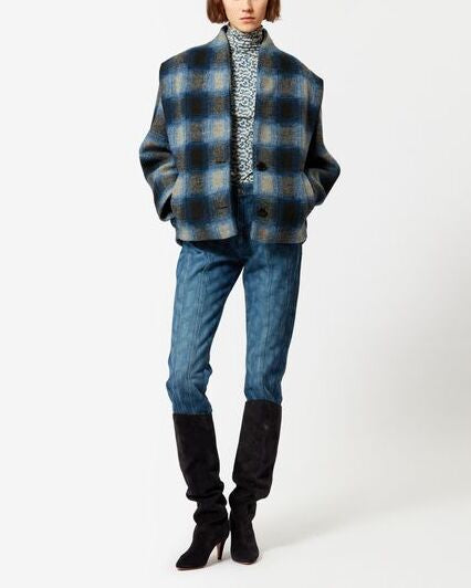 VESTE EN POLYESTER À CARREAUX DROGO Faume - seconde main