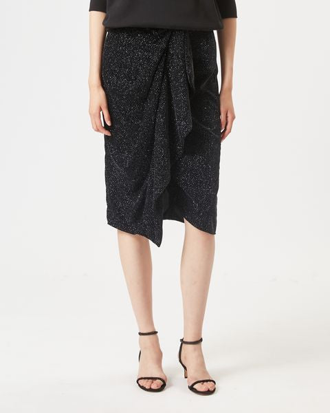 JUPE MIDI EN VELOURS ALYSSA Faume - seconde main