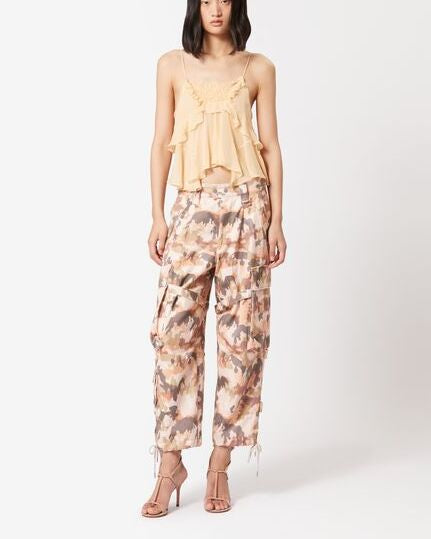 PANTALON EN COTON IMPRIMÉ ELORE Faume - seconde main