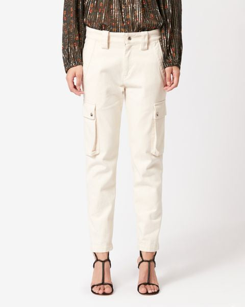 PANTALON EN COTON EVALIA Faume - seconde main