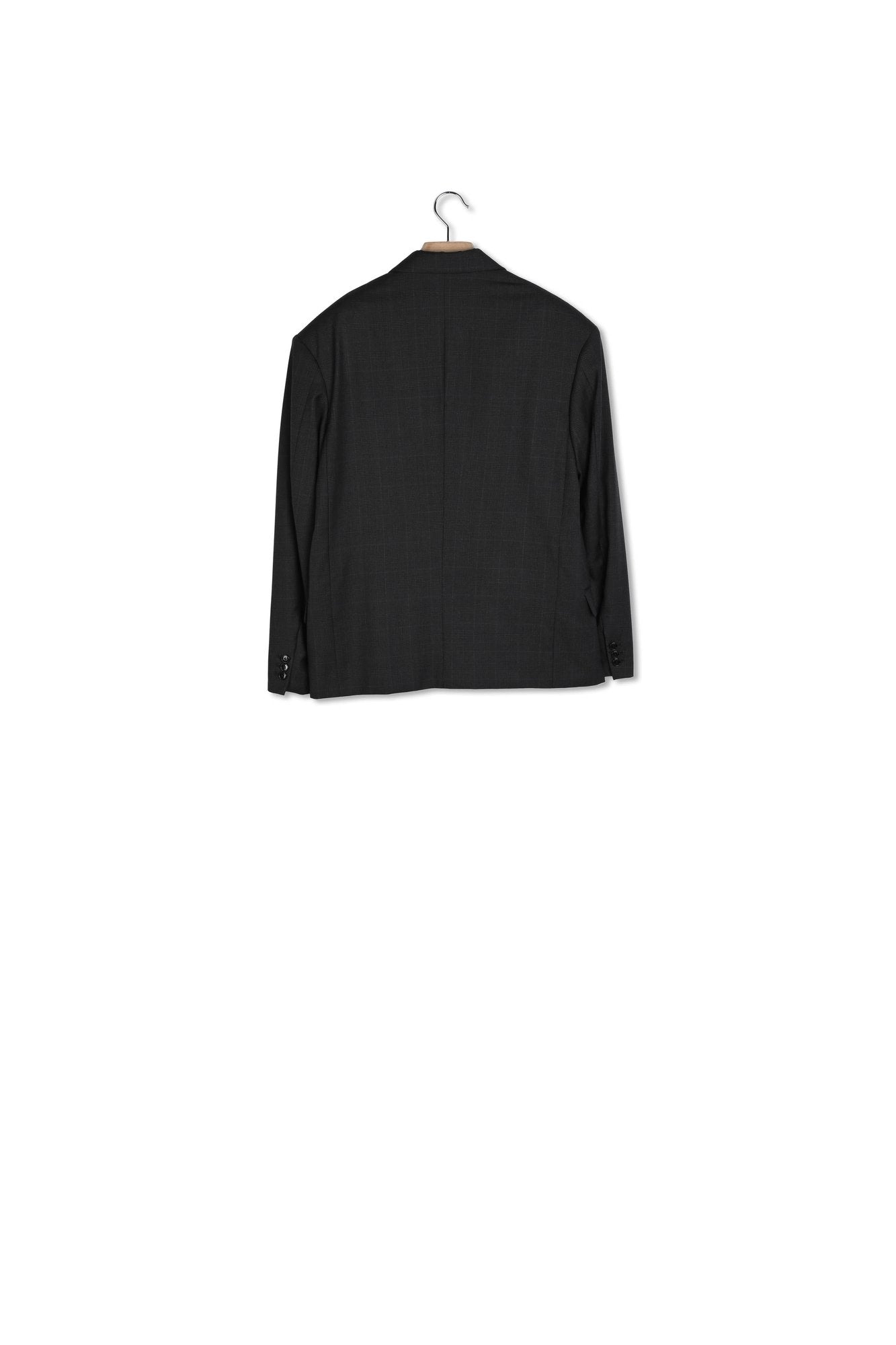 VESTE EN LAINE VIERGE À CARREAUX KLERO Faume - seconde main