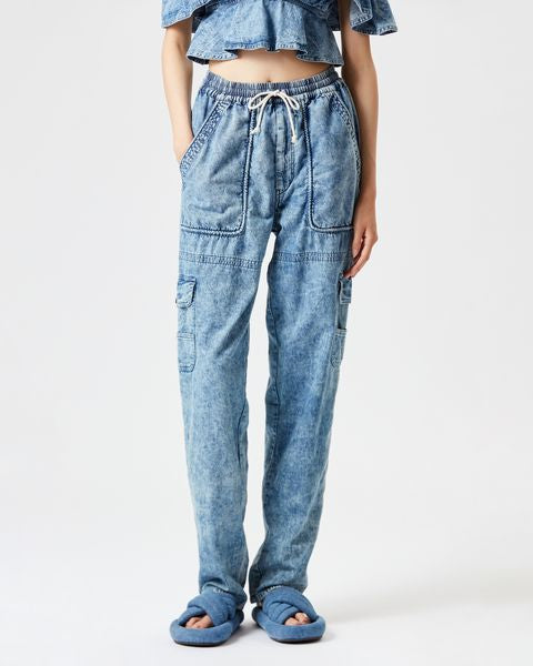 PANTALON EN CHAMBRAY VIAMAO Faume - seconde main